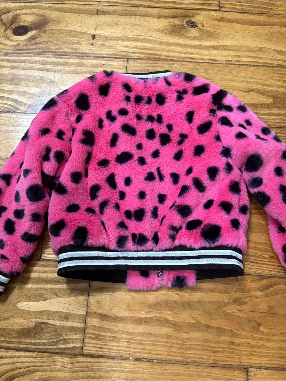 Baby Sara by Sara Sara Pink Faux Fur Zip Up Jacket Size 3T - Picture 4 of 4